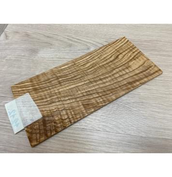 Ясень Оливковый Волнистый заготовка накладки на головку грифа Смешанный ААА Волна ААА 5х105х225 мм-3