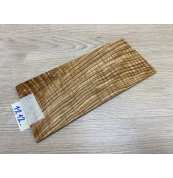 Ясень Оливковый Волнистый заготовка накладки на головку грифа Смешанный ААА Волна ААА 5х105х225 мм-2