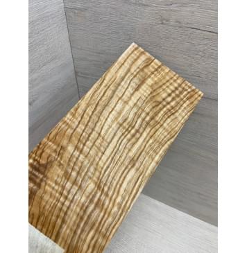 Ясень Оливковый Волнистый заготовка накладки на головку грифа Смешанный ААА Волна ААА 5х105х225 мм-0