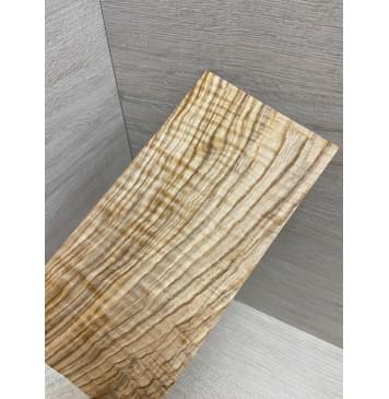 Ясень Оливковый Волнистый заготовка накладки на головку грифа Смешанный ААА Волна ААА 5х105х225 мм-1