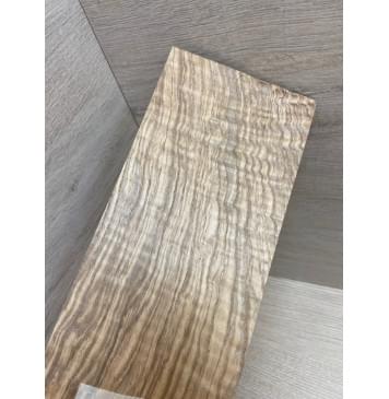Ясень Оливковый Волнистый заготовка накладки на головку грифа Смешанный ААА Волна ААА 5х105х225 мм-8
