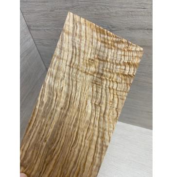 Ясень Оливковый Волнистый заготовка накладки на головку грифа Смешанный ААА Волна ААА 5х105х225 мм-0