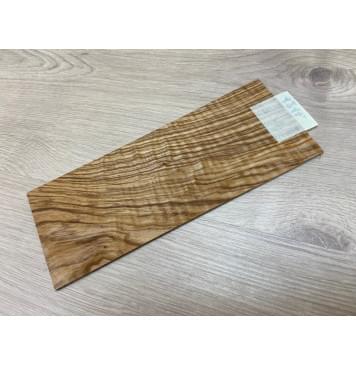 Ясень Оливковый Волнистый заготовка накладки на головку грифа Смешанный А Волна АА 3х105х255 мм-3