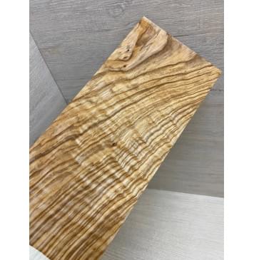 Ясень Оливковый Волнистый заготовка накладки на головку грифа Смешанный А Волна АА 5х105х255 мм-0