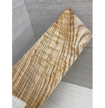 Ясень Оливковый Волнистый заготовка накладки на головку грифа Смешанный А Волна АА 5х105х255 мм-1