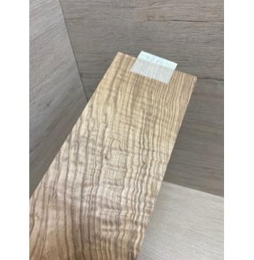 Ясень Оливковый Волнистый заготовка накладки на головку грифа Смешанный А Волна АА 5х105х255 мм-6