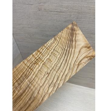 Ясень Оливковый Волнистый заготовка накладки на головку грифа Смешанный А Волна АА 5х105х255 мм-1