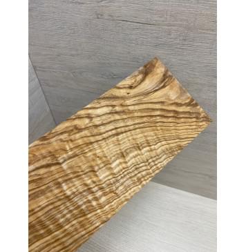 Ясень Оливковый Волнистый заготовка накладки на головку грифа Смешанный А Волна АА 5х105х255 мм-0