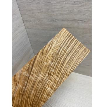 Ясень Оливковый Волнистый заготовка накладки на головку грифа Смешанный А Волна АА 5х105х255 мм-0