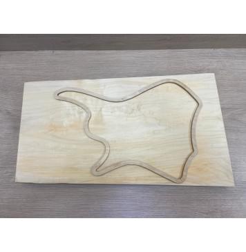 Клён Американский заготовка корпуса для Тревел Гитары Тангент А 49.5х255-282х485 мм (массив)-0