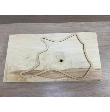 Клён Американский заготовка корпуса для Тревел Гитары Тангент А 49.5х255-282х485 мм (массив)-7