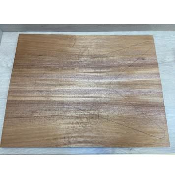 Махагон Кая заготовка на топ Радиал А 20х254х650 мм - 2 шт. (книжкой) Уценка-трещины-0