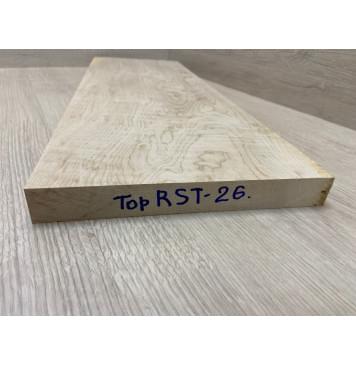 Клён Белый Явор, Волнистый заготовка на топ Смешанный ААА Волна А 25.5х212х615 мм (1шт под распил)-3