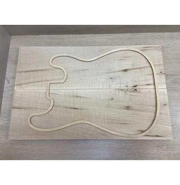 Клён Чёрный Явор, Волнистый заготовка на топ Смешанный А Волна А 20х180х565 мм - 2 шт. (книжкой)-6