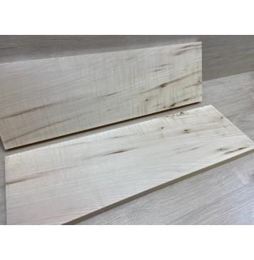 Клён Чёрный Явор, Волнистый заготовка на топ Смешанный А Волна А 20х180х565 мм - 2 шт. (книжкой)-2