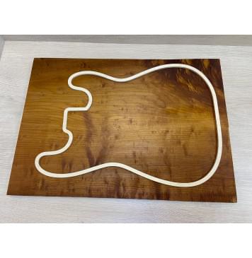 Клён Облачко (Печеный 180) заготовка на топ Смешанный А Волна А 20х388х550 мм - (цельный)-0