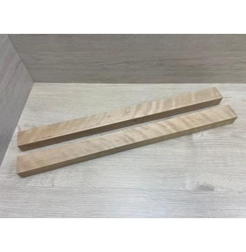 Вишня Волнистая заготовка для переклеенного грифа безголовой гитары Радиал АА Волна АА 34х(47-47)х630 мм - из 2х частей-0