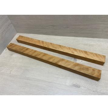 Вишня Волнистая заготовка для переклеенного грифа безголовой гитары Радиал АА Волна АА 34х(47-47)х630 мм - из 2х частей-5