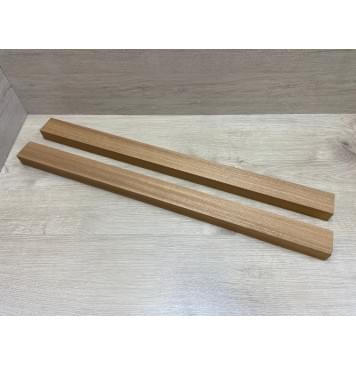 Сапели заготовка для переклеенного грифа электрогитары Смешанный ААА 33.5х(51-51)х735 мм - из 2х частей-6