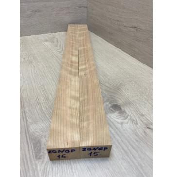 Вишня Американская Волнистая заготовка для переклеенного грифа безголовой гитары Радиал АА Волна А 34х(46-46)х620 мм - из 2х частей-2