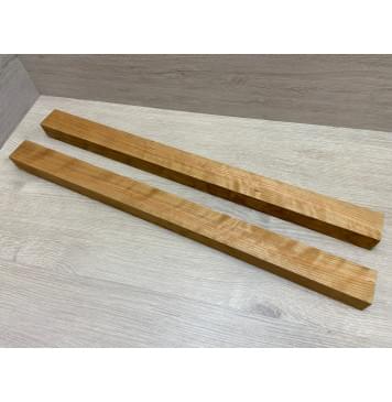 Вишня Американская Волнистая заготовка для переклеенного грифа безголовой гитары Радиал АА Волна А 34х(46-46)х620 мм - из 2х частей-3