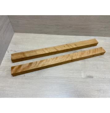 Вишня Американская Волнистая заготовка для переклеенного грифа безголовой гитары Радиал АА Волна А 34х(46-46)х620 мм - из 2х частей-4