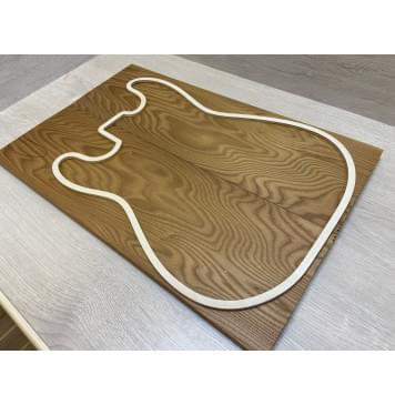 Ясень Печёный 180 гр заготовка на топ Тангент ААА 18х174х530 мм (2шт книжкой)-2