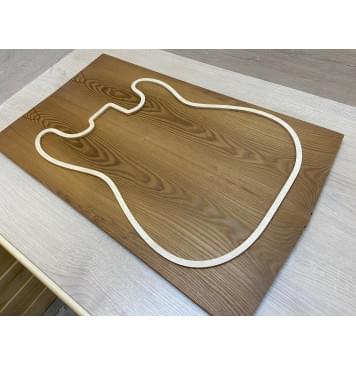 Ясень Печёный 180 гр заготовка на топ Тангент АА 18х178х600 мм (2шт книжкой)-5