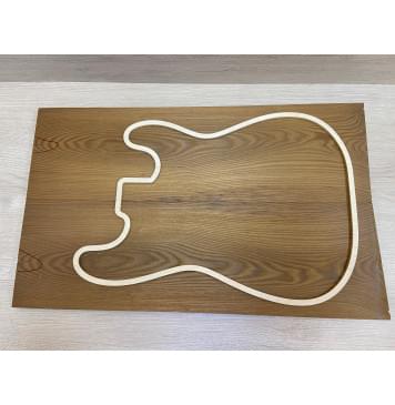 Ясень Печёный 180 гр заготовка на топ Тангент АА 18х178х600 мм (2шт книжкой)-3