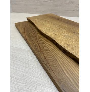 Ясень Печёный 180 гр заготовка на топ для Тревел гитары (под заливку) Смешанный ААА 16х150х480 мм 2шт (книжкой) (трещина)-6