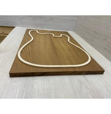 Ясень Печёный 180 гр заготовка на топ Смешанный АА 18.5х177х535 мм 2шт (книжкой)-4