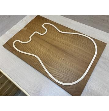 Ясень Печёный 180 гр заготовка на топ Смешанный АА 18.5х177х535 мм 2шт (книжкой)-3