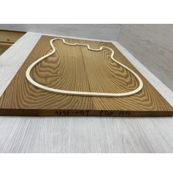 Ясень Печёный 180 гр заготовка на топ Тангент АА 19х194х565 мм 2шт (книжкой)-2