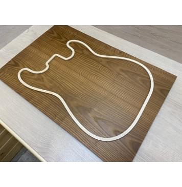 Ясень Печёный 180 гр заготовка на топ Тангент АА 17х195х585 мм 2шт (книжкой)-3