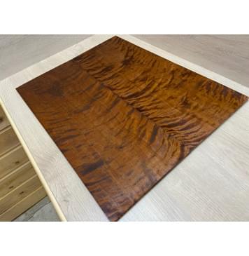 Берёза Пламенная Печеная 180гр заготовка на топ Тангент АА Волна ААА 9х231х580 мм - 2 шт.(книжкой)-5