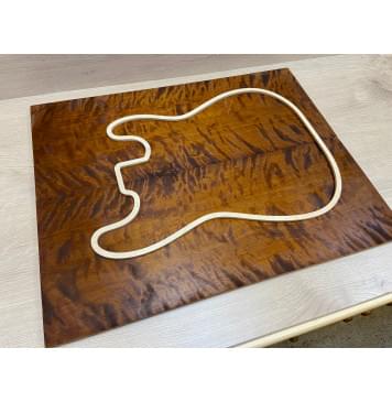 Берёза Пламенная Печеная 180гр заготовка на топ Тангент АА Волна ААА 9х233х585 мм - 2 шт.(книжкой)-6