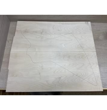 Клён Белый заготовка на топ  Тангент ААА 19х290х660 мм - 2 шт (книжкой)-0