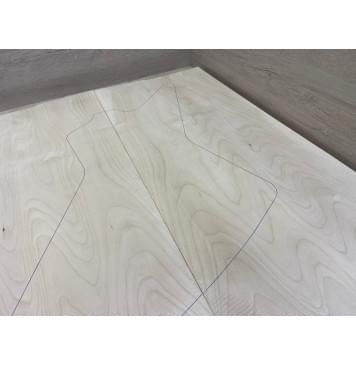 Клён Белый заготовка на топ  Тангент ААА 19х290х660 мм - 2 шт (книжкой)-4