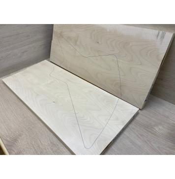 Клён Белый заготовка на топ  Тангент ААА 19х290х660 мм - 2 шт (книжкой)-2