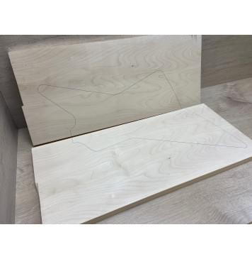 Клён Белый заготовка на топ  Тангент ААА 19х290х660 мм - 2 шт (книжкой)-5