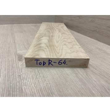 Клён Белый Явор, Волнистый заготовка на топ Тангент ААА Волна А 28х171х540 мм (1шт под распил)-7