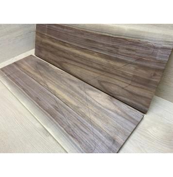 Орех Американский Заболонь заготовка на топ Смешанный ААА 14.5х224-254х680 мм - 2 шт. (книжкой)-2