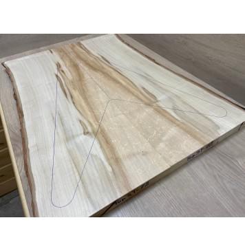 Клён Американский заготовка на топ Смешанный АА 28.5х234-195х635 мм - 2шт (книжкой)-2