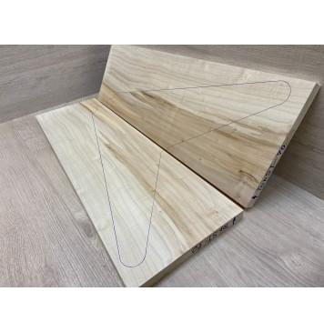 Клён Американский заготовка на топ Смешанный АА 22х195-230х630 мм - 2шт (книжкой)-1