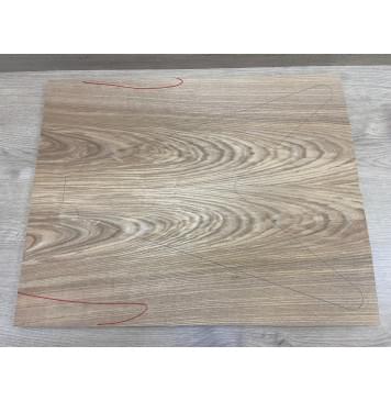 Ясень Оливковый заготовка на топ Смешанный АА 19х246х615 мм - 2шт (книжкой)-0