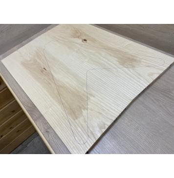 Ясень Белый заготовка на топ Тангент А 18х250х650 мм - 2шт (книжкой)-2