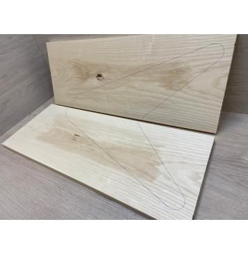 Ясень Белый заготовка на топ Тангент А 18х250х650 мм - 2шт (книжкой)-5