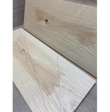 Ясень Белый заготовка на топ Тангент А 18х250х650 мм - 2шт (книжкой)-8