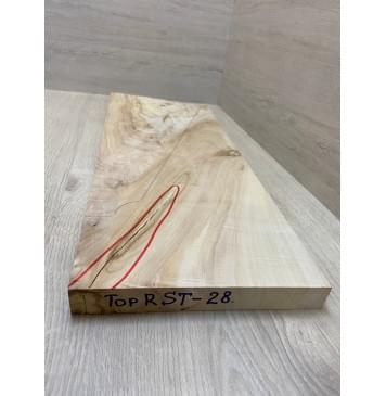 Клён Американский Волнистый заготовка на топ Смешанный АА Волна АА 28х229-260х660-690 мм (1шт под распил)-9