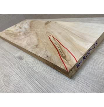 Клён Американский Волнистый заготовка на топ Смешанный АА Волна АА 28х229-260х660-690 мм (1шт под распил)-10